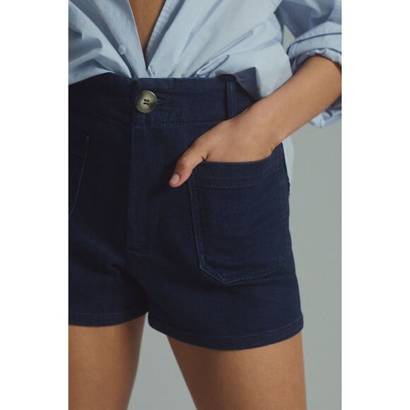 Maeve by Anthropologie High-Rise Colette Shorts in Dark Denim size 26 - Picture 4 of 9